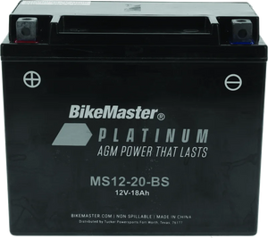 BikeMaster AGM Battery - MS12-20-BS