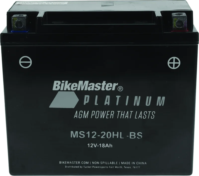 BikeMaster AGM Battery - MS12-20HL-BS
