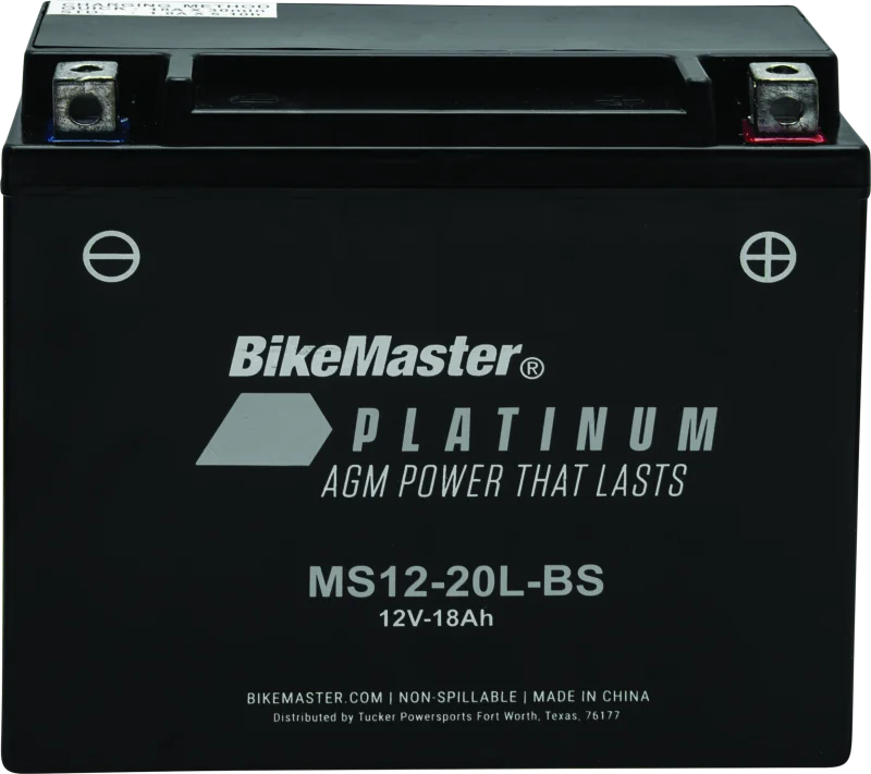 BikeMaster AGM Battery - MS12-20L-BS