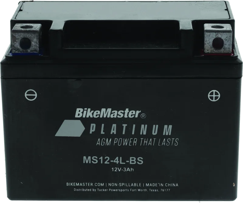 BikeMaster AGM Battery - MS12-4L-BS