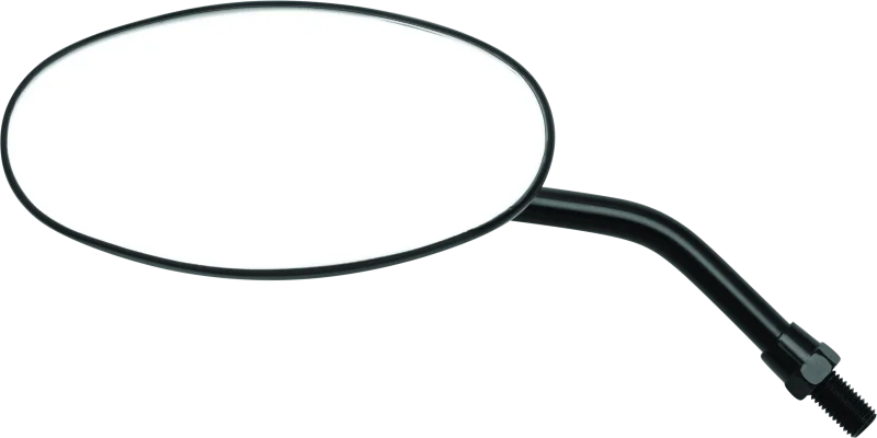 BikeMaster Adjustable Oval Mirror 10mm - Each - Black - Side View