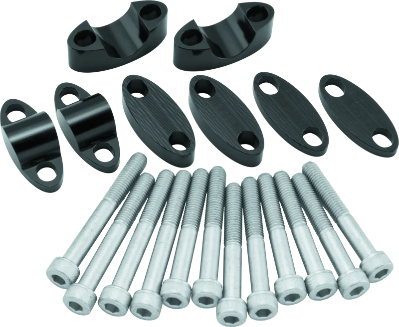 BikeMaster Aluminum Handlebar Risers 7/8in - Black