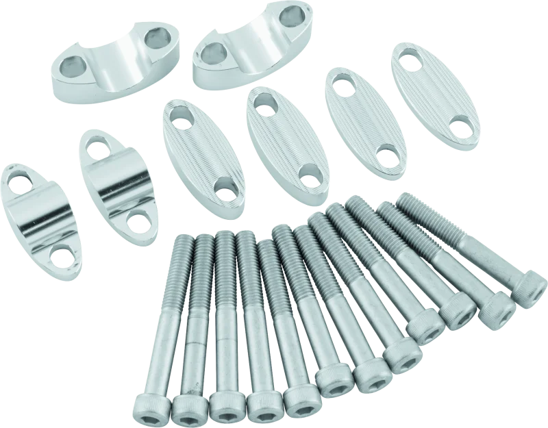 BikeMaster Aluminum Handlebar Risers 7/8in - Silver