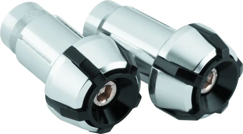 BikeMaster Anti-Vibration Bar Ends - Black/Silver