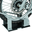 Load image into Gallery viewer, BikeMaster Heavy Duty Wheel Chock - Silver - Installation View