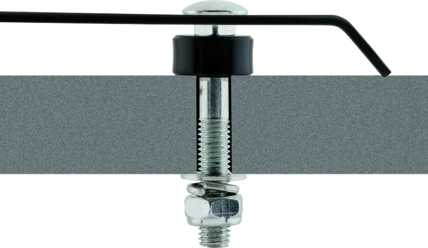 BikeMaster Heavy Duty Wheel Chock - Silver - Side View