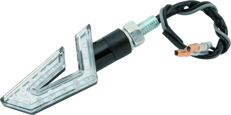 BikeMaster LED Director Turn Signals Pair - Black/Amber