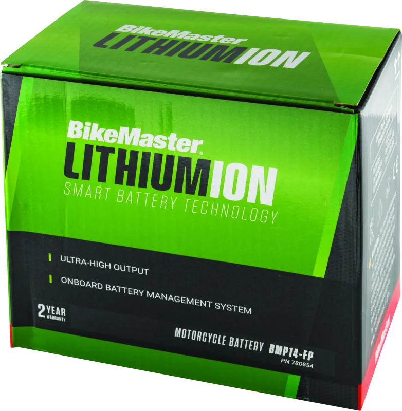 BikeMaster Lithium Ion 2.0 Battery - BMP14-FP - Side View