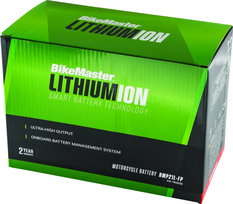 BikeMaster Lithium Ion 2.0 Battery - BMP21L-FP - Side View