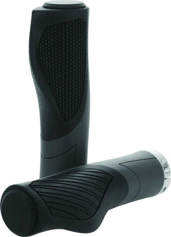 BikeMaster Lock-On Ergo Grips - Black/Grey
