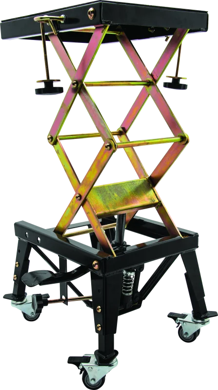 BikeMaster MX Scissor Lift w/ Wheels - Back View
