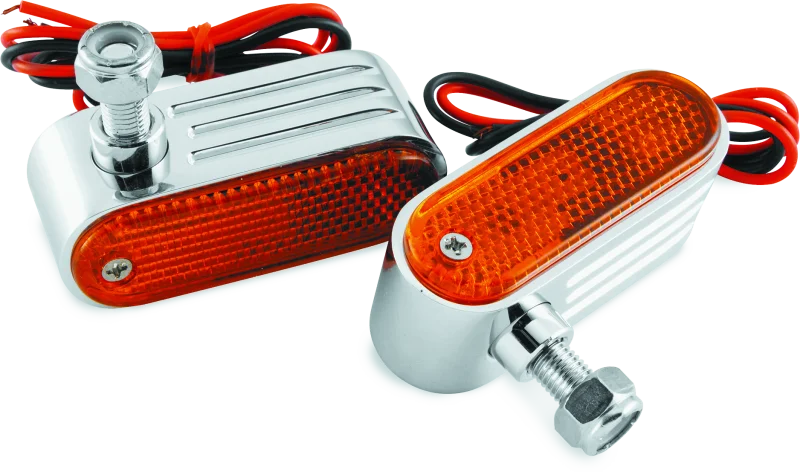BikeMaster Marker/Side Lights 5/16in Mount Dual Bulb Amber