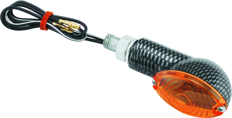 BikeMaster Ministalk Marker Light Oval Carbon/Amber