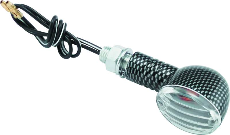 BikeMaster Ministalk Marker Light Round Carbon/Clear