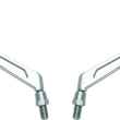 Load image into Gallery viewer, BikeMaster Oval Mirror Machined Arm w/10mm/Yam 10mm/HD Adapters - Pair - Chrome - Main Product View
