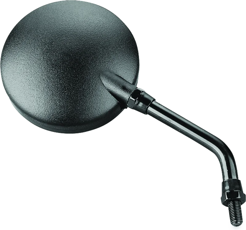 BikeMaster Round Mirror 6in Stem -10mm - Black