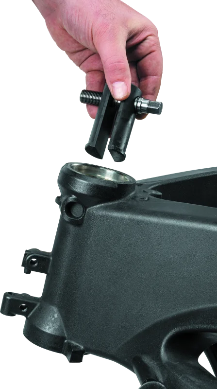 BikeMaster Steering Stem Bearing Removal Tool - Installation View