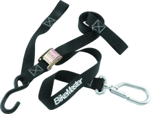 Load image into Gallery viewer, BikeMaster Tiedown 1-1/2in Swivel Softhook - Black - Main Product View