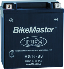 Load image into Gallery viewer, BikeMaster TruGel Battery - MG16-BS