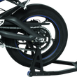 Load image into Gallery viewer, BikeMaster Universal Aluminum Stand - Rear - Black - Side View