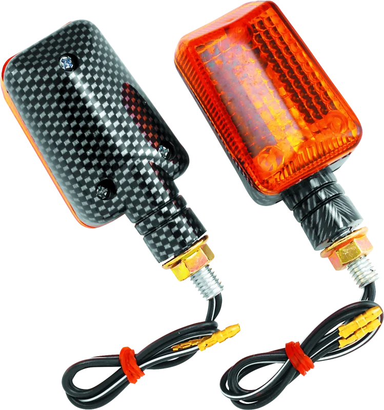 BikeMaster Universal Ministalk Marker Light - Carbon/Amber