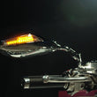Load image into Gallery viewer, BikeMaster Universal Mirror with Integrated Turn Signals 10mm - Pair - Chrome - Side View
