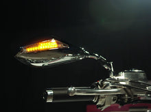 Load image into Gallery viewer, BikeMaster Universal Mirror with Integrated Turn Signals 10mm - Pair - Chrome - Side View