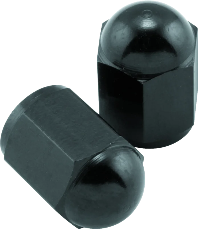 BikeMaster Valve Caps Aluminum (6 Pair) - Black