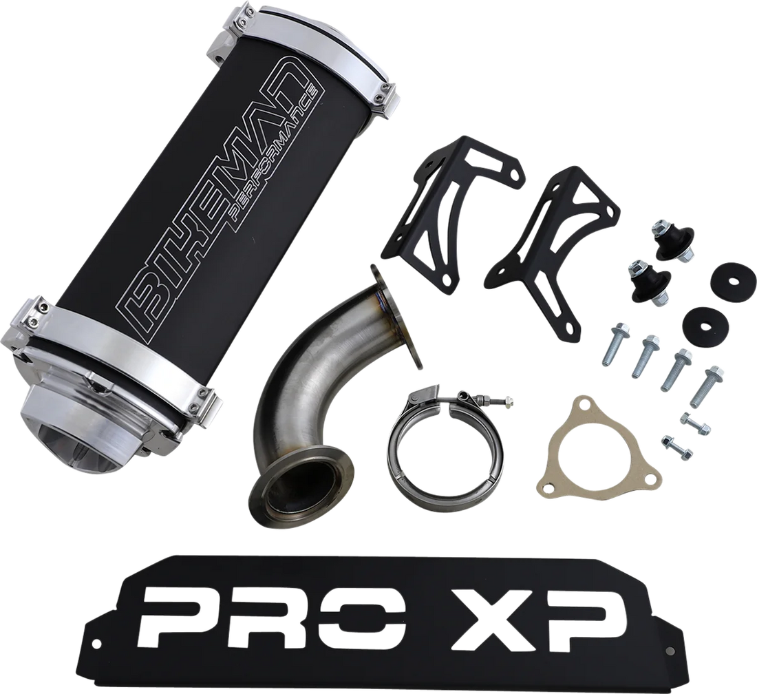 Bikeman Performance Big Mo Muffler - Stainless Steel 17-324-SS - Side View