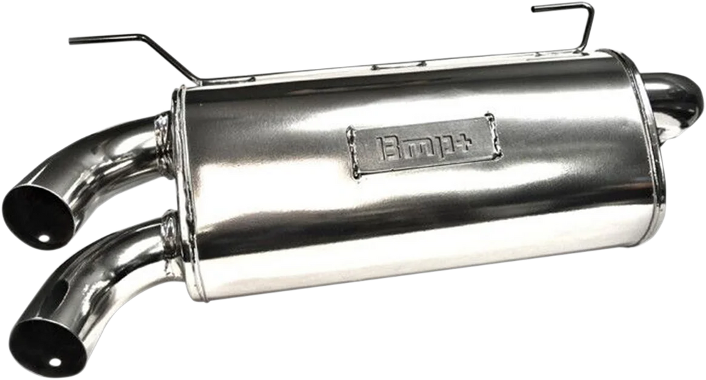 Bikeman Performance Double Barrel Slip-On Muffler - Ceramic Black 17-312-CB - Side View
