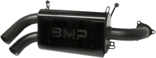 Load image into Gallery viewer, Bikeman Performance Double Barrel Slip-On Muffler - Ceramic Black 17-314-CB - Main Product View