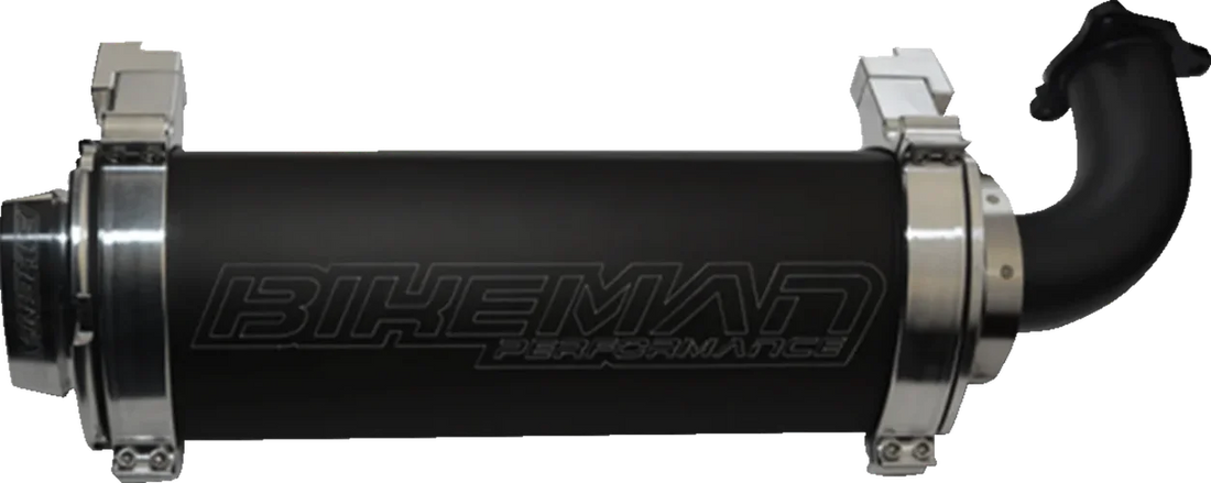 Bikeman Performance RZR XP Turbo Muffler - Stainless Steel 17-318-SS - Back View