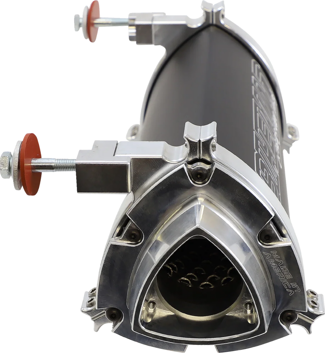 Bikeman Performance RZR XP Turbo Muffler - Stainless Steel 17-318-SS - Side View