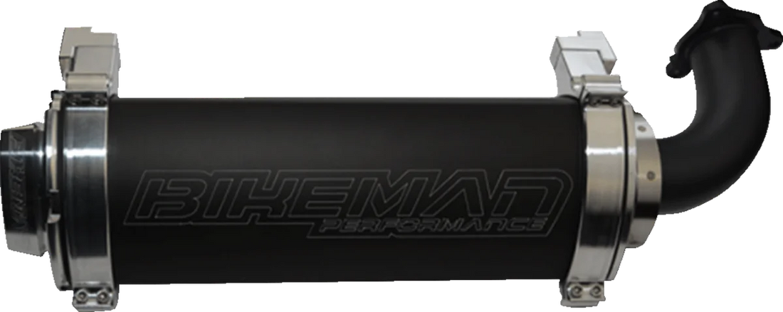 Bikeman Performance RZR XP Turbo Muffler - Stainless Steel 17-318-SS - Back View
