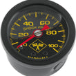 Load image into Gallery viewer, Bikers Choice 0-100 PSI Oil Pressure Gauge Black Face Black Bezel Liquid Filled Universal Custom