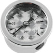 Load image into Gallery viewer, Bikers Choice 0-100 PSI Oil Pressure Gauge Engine Turned Face SS Bezel Liquid Filled Universal Cstm