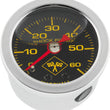 Load image into Gallery viewer, Bikers Choice 0-60 PSI Oil Pressure Gauge Black Face Stainless Bezel Liquid Filled Universal Custom