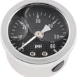 Load image into Gallery viewer, Bikers Choice 0-60 PSI Oil Pressure Gauge Carbon Face Stainless Bezel Liquid Filled Universal Custom