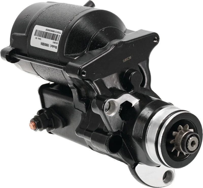 Bikers Choice 07-17 Big Twin 06 Dyna Except M-8 Black 1.4KW Starter - Side View