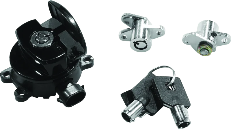 Bikers Choice 14-21 Road King Black Ignition Switch & Saddlebag Lock Kit