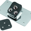 Load image into Gallery viewer, Bikers Choice 55-Up Chrome Custom Laydown License Plate Bracket With 3 Bolt Style - Side View