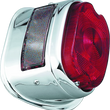 Load image into Gallery viewer, Bikers Choice 56-72 Big Twin &amp; XL Chrome Taillight W/Red Lens &amp; Top License Light Repl H-D 68010-64B