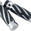 Load image into Gallery viewer, Bikers Choice 81-17 XL &amp; Big Twin Dual Cable Chrome &amp; Black Twisted Grips Pr