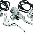 Load image into Gallery viewer, Bikers Choice 96-05 Big Twin 9/16in Bore Chrome Handlebar Control Kit With Chrome Switches