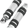 Load image into Gallery viewer, Bikers Choice Big Twin &amp; XL Chrome Knurled Male Mount Footpegs W/Rubber Bands Pr.