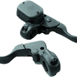 Load image into Gallery viewer, Bikers Choice Black 9/16 Bore Custom Handlebar Control Kit 1 Inch Bar Cable Clutch No Switches