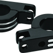 Load image into Gallery viewer, Bikers Choice Black Billet Highway Peg Mounts for 1.25 Inch Engine Guard Universal Custom Pr