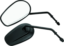 Load image into Gallery viewer, Bikers Choice Black Tapered Long Stem Mirrors Pr