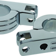Load image into Gallery viewer, Bikers Choice Chrome Billet Highway Peg Mounts for 1.25 Inch Engine Guard Universal Custom Pr