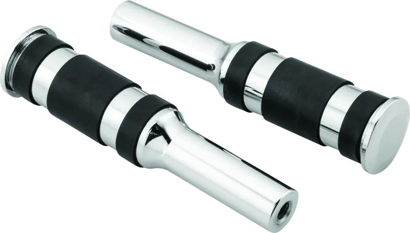 Bikers Choice Chrome Billet Three Band Replacement Pegs For Forward Controls
